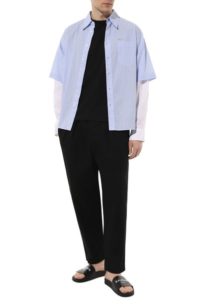 Кожаные шлепанцы BALMAIN, арт. WM4UL216LVSY, фото 2