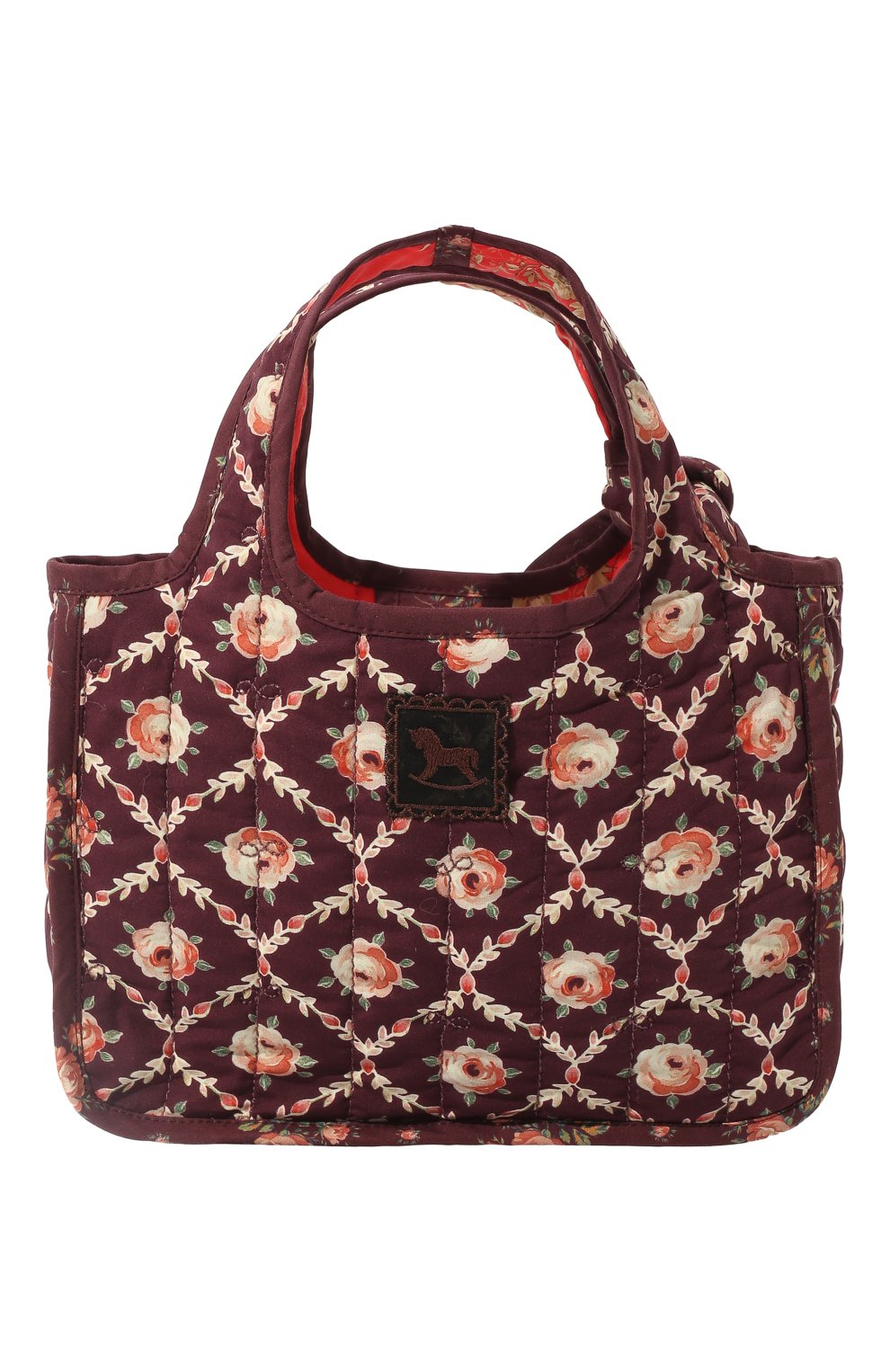 Текстильный шопер ULYANA SERGEENKO бордового цвета по цене 22000 руб., арт. BRS002KD21P (1018б21), фото 1 Текстильный шопер ULYANA SERGEENKO, арт. BRS002KD21P (1018б21), фото 1