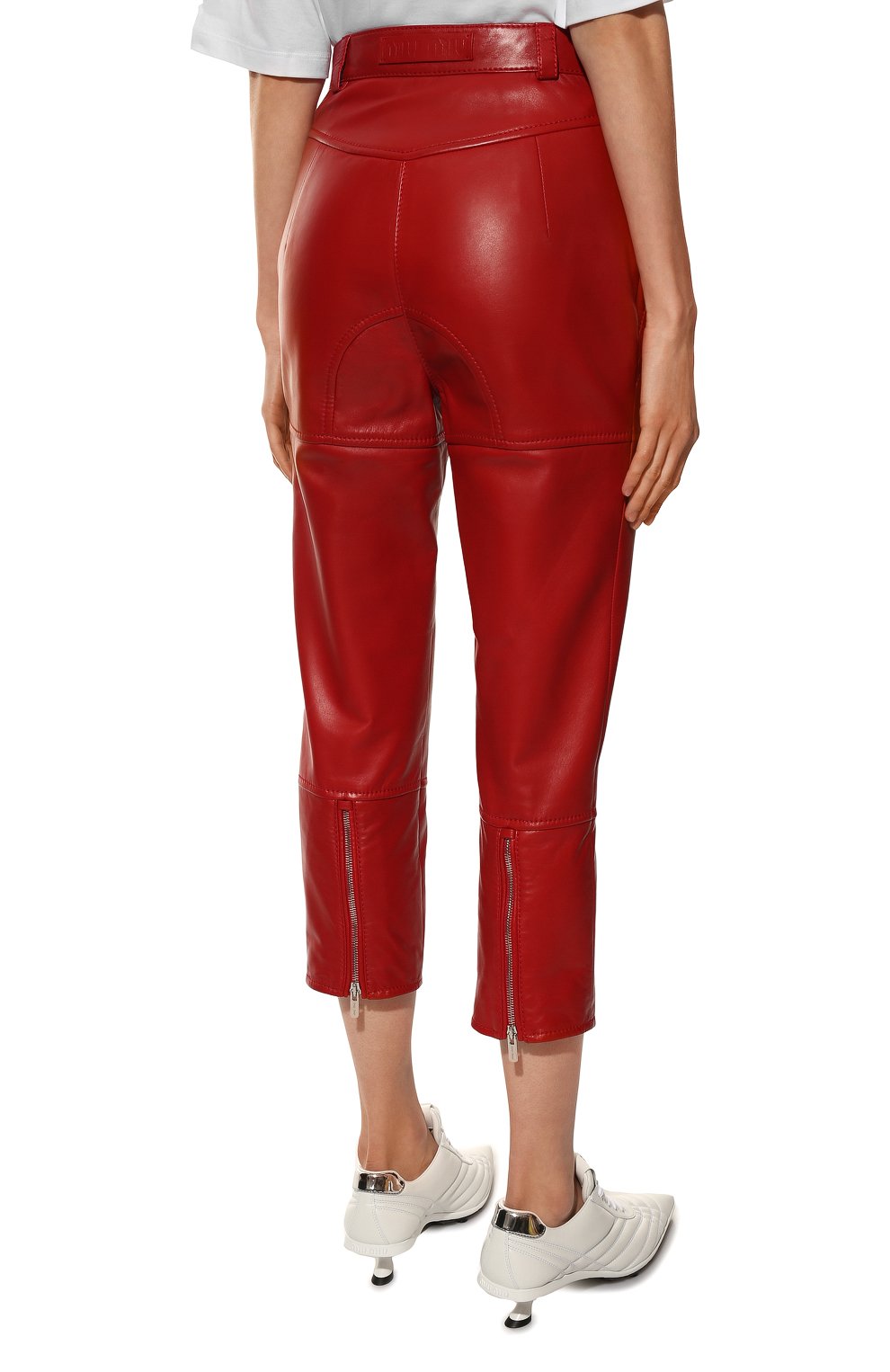 Кожаные брюки MIU MIU, арт. MPP326-038-F0011, фото 4