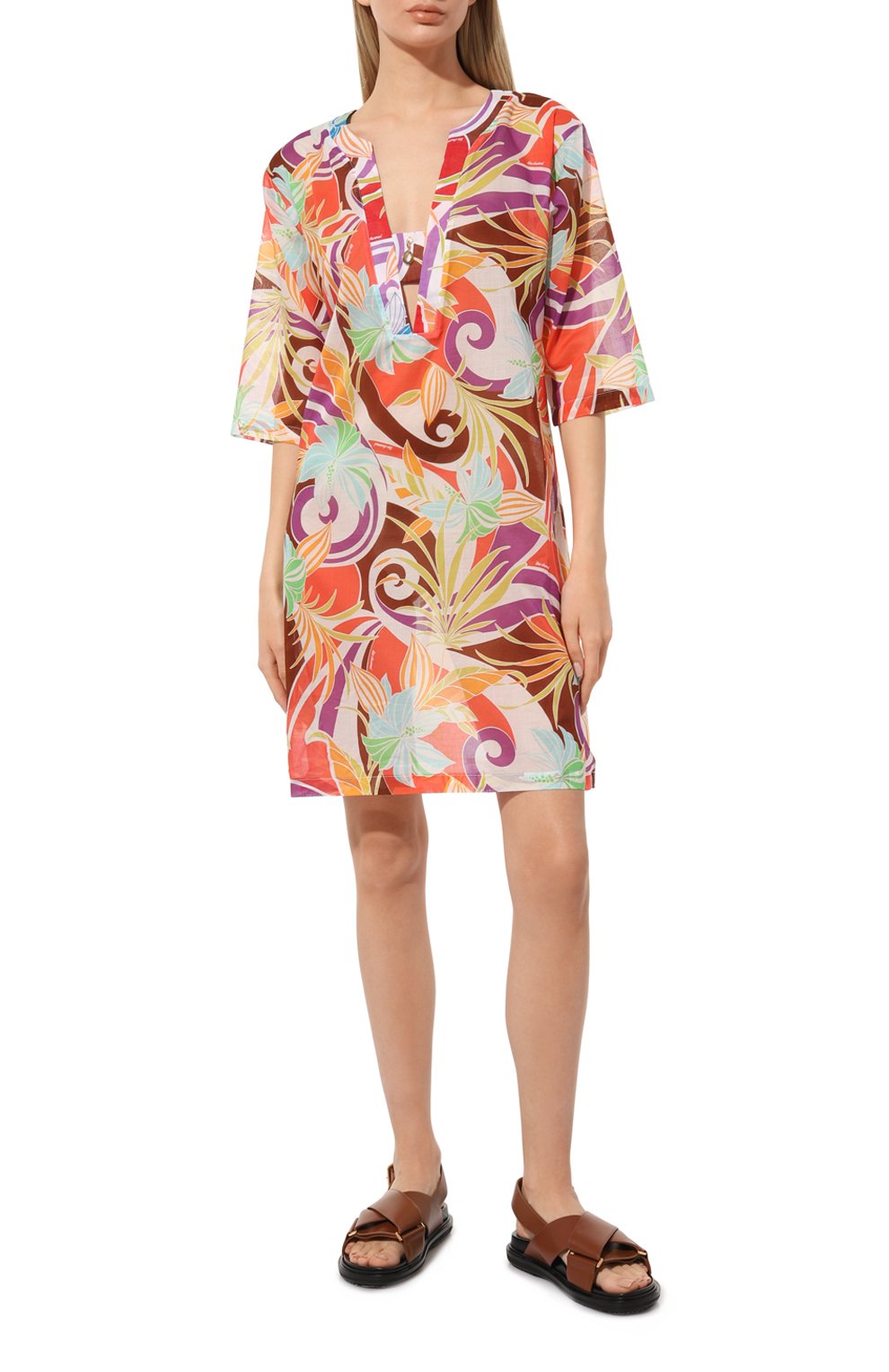 Хлопковая туника LISE CHARMEL разноцветного цвета по цене 27660 руб., арт. ASB4468, фото 2 Хлопковая туника LISE CHARMEL, арт. ASB4468, фото 2