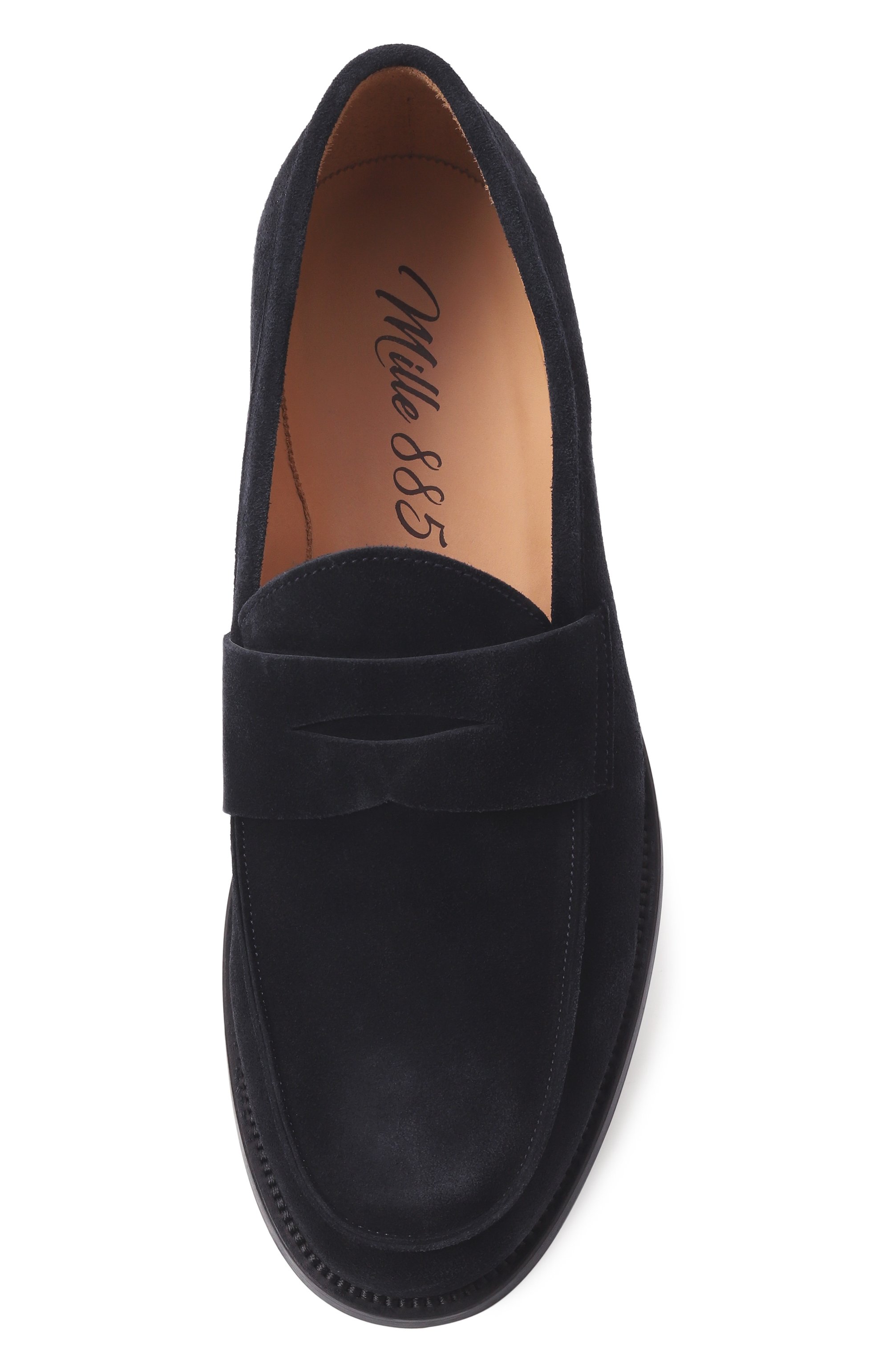 Замшевые пенни-лоферы milano MILLE 885 темно-синего цвета по цене 39400 руб., арт. MILAN0/G0RAIN/ENEA, фото 6 Замшевые пенни-лоферы milano MILLE 885, арт. MILAN0/G0RAIN/ENEA, фото 6