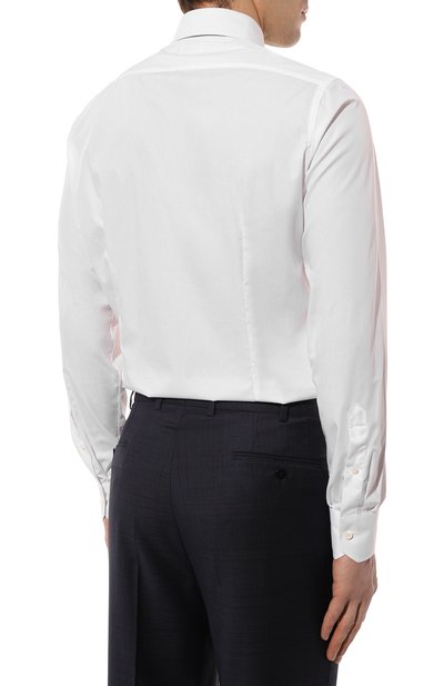 Хлопковая сорочка GIAMPAOLO белого цвета по цене 27550 руб., арт. 608/TS15012, фото 5 Хлопковая сорочка GIAMPAOLO, арт. 608/TS15012, фото 5