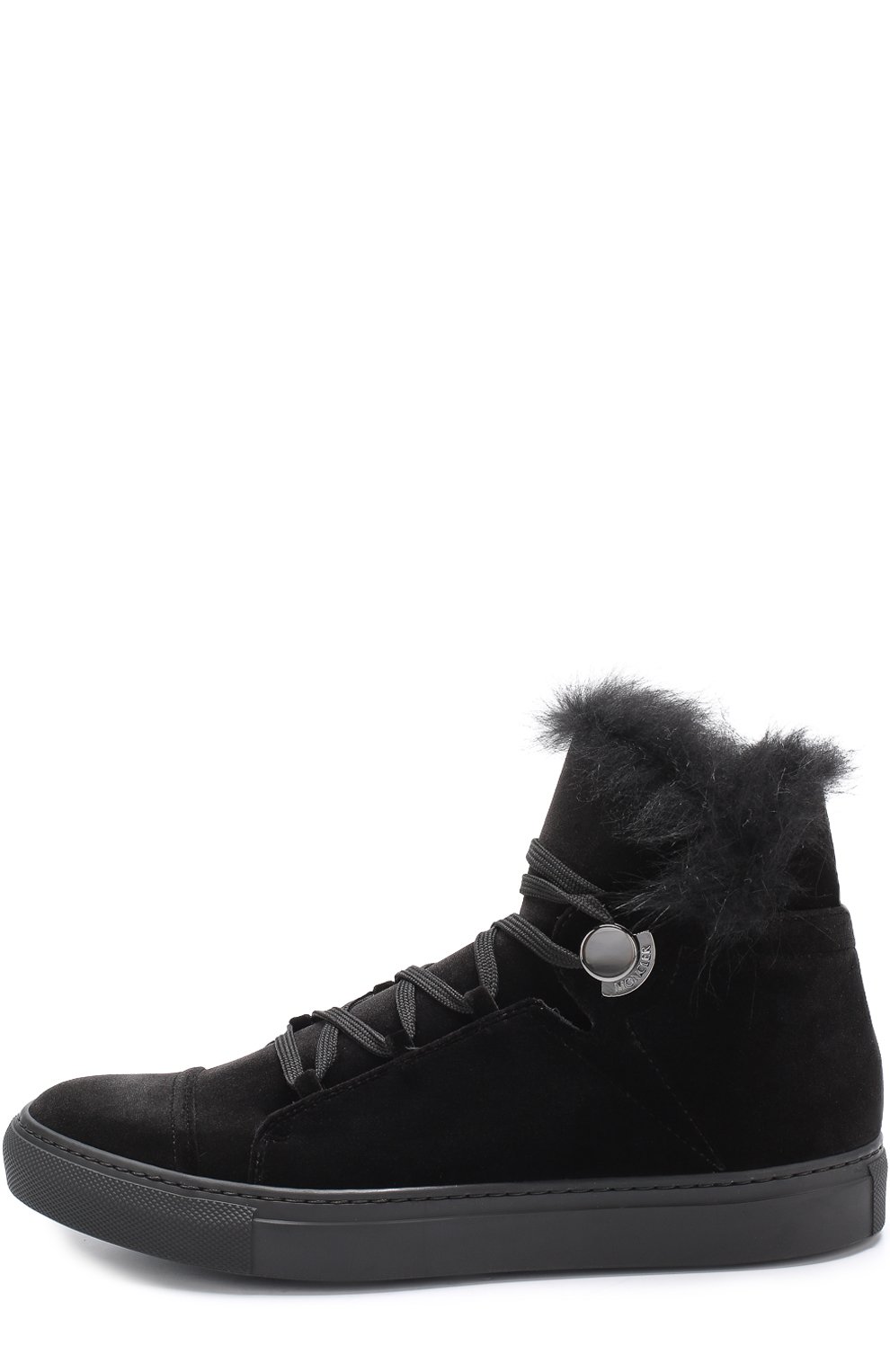 Высокие текстильные кеды на шнуровке MONCLER, арт. C2-09A-20321-00-019B8, фото 3