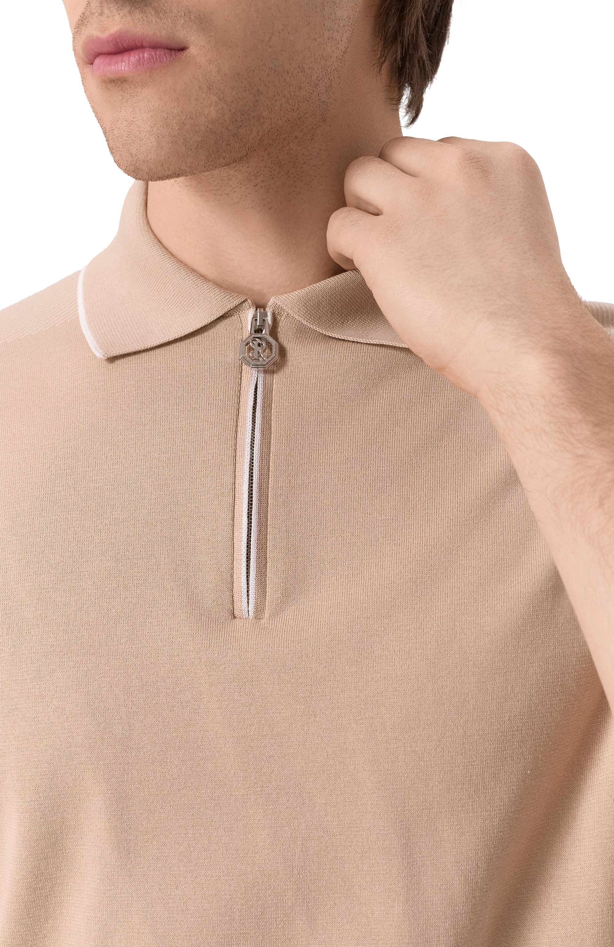 Поло из хлопка и шелка STEFANO RICCI, арт. K616580P31/R25104, фото 5