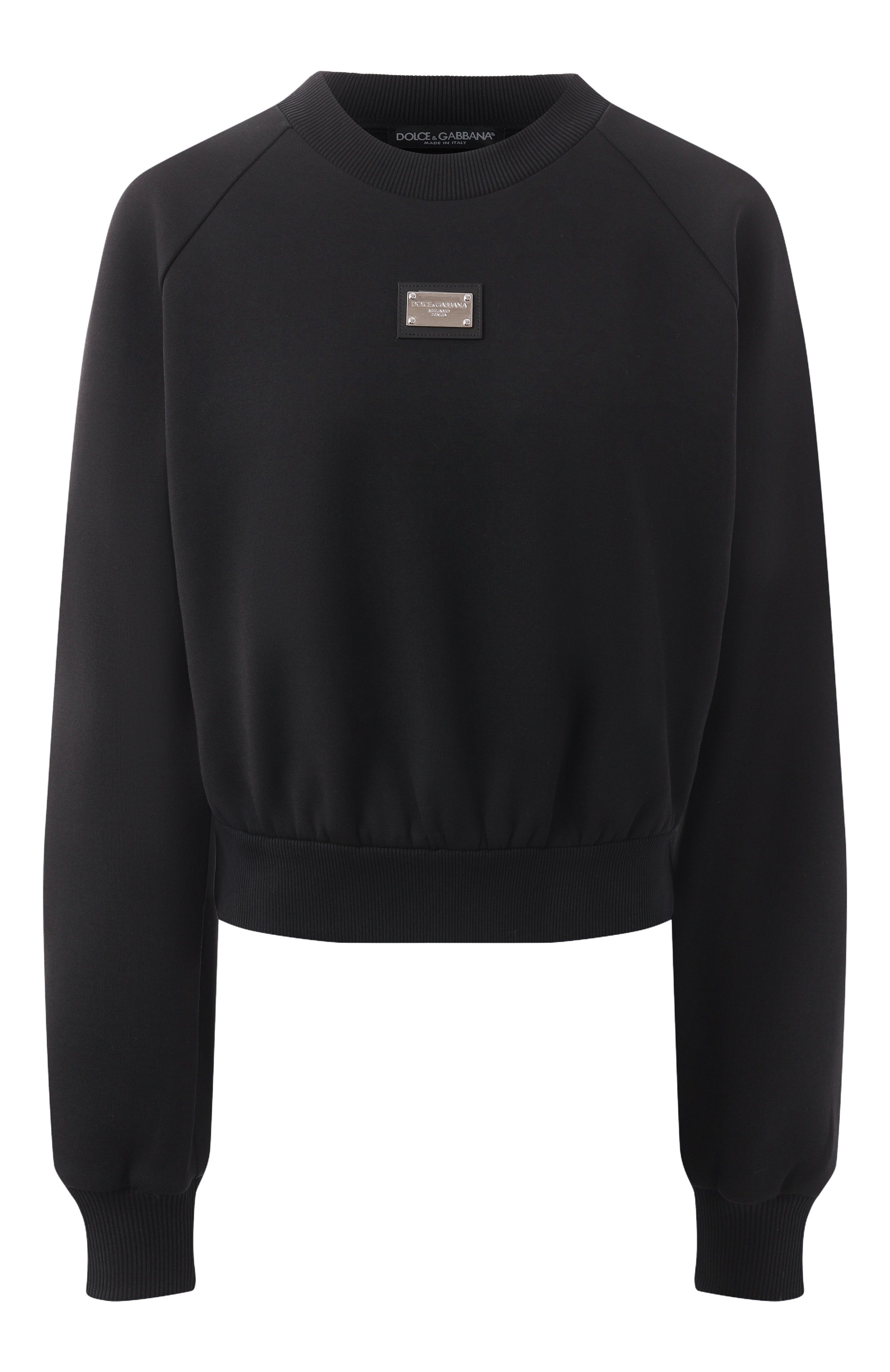 Хлопковый свитшот DOLCE & GABBANA черного цвета по цене 69950 руб., арт. F9R25T/HU7H9, фото 1 Хлопковый свитшот DOLCE & GABBANA, арт. F9R25T/HU7H9, фото 1