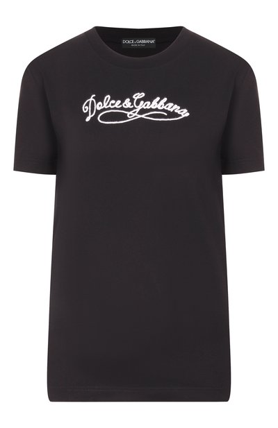 Женская хлопковая футболка DOLCE & GABBANA, арт. F8V42Z/GDDL1