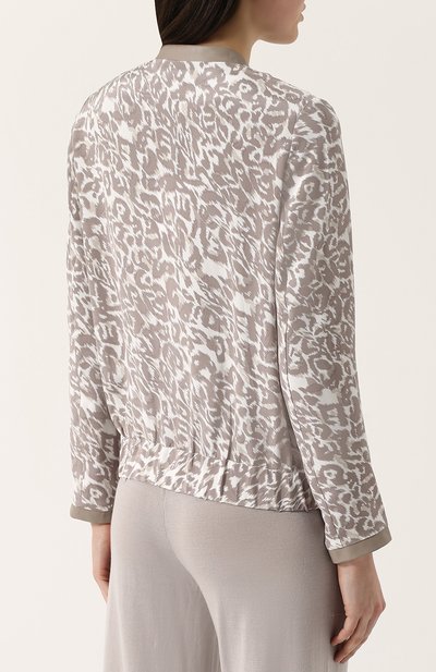 Шелковый жакет с воротником-стойкой и принтом MAX AND MOI, арт. E18PLAZZAPRINT, фото 4