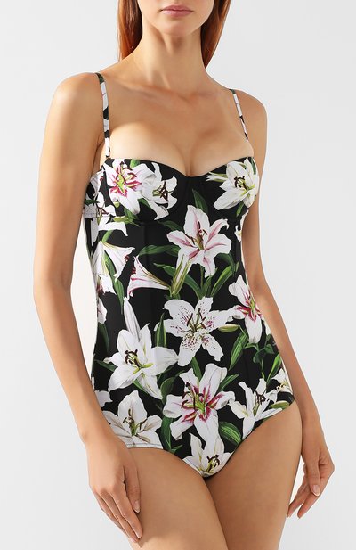 Слитный купальник DOLCE & GABBANA черного цвета по цене 76300 руб., арт. 09A13J/FSGQR, фото 2 Слитный купальник DOLCE & GABBANA, арт. 09A13J/FSGQR, фото 2