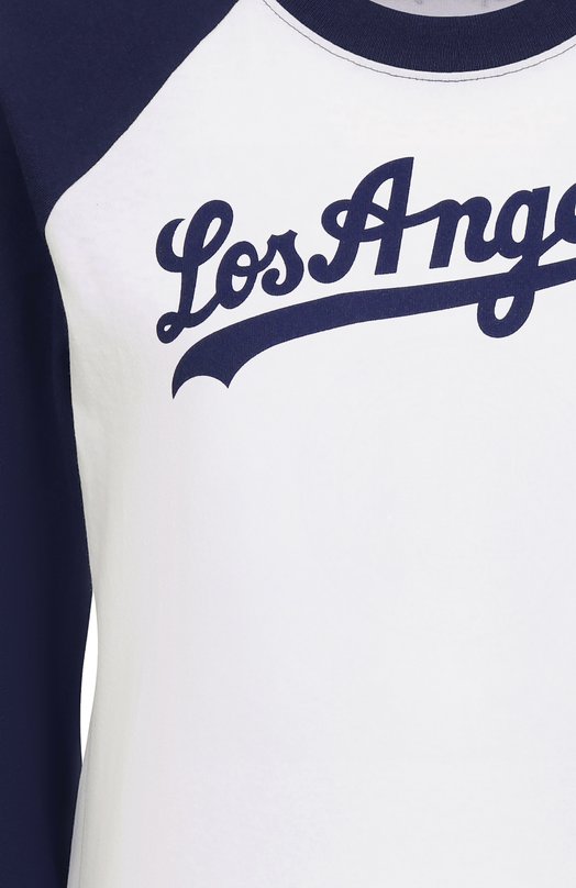 Хлопковый лонгслив Sporty & Rich x LA Dodgers Sporty and Rich T0046627667WH50 Белый  T0046627667WH50 Фото 6