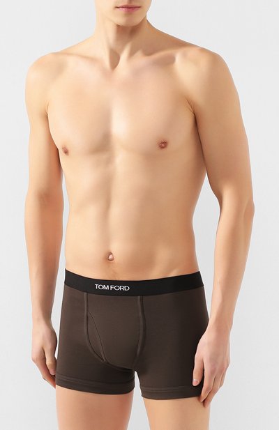 Хлопковые боксеры TOM FORD хаки цвета по цене 11200 руб., арт. T4LC30040, фото 2 Хлопковые боксеры TOM FORD, арт. T4LC30040, фото 2