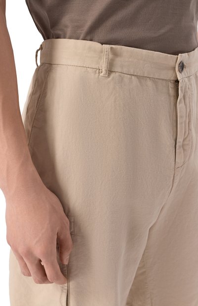 Шорты из хлопка и льна PAUL&SHARK, арт. 26414035, фото 5