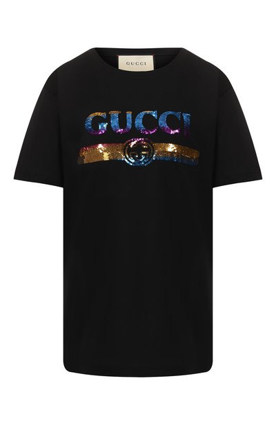 Женская хлопковая футболка GUCCI, арт. 492347/XJARK