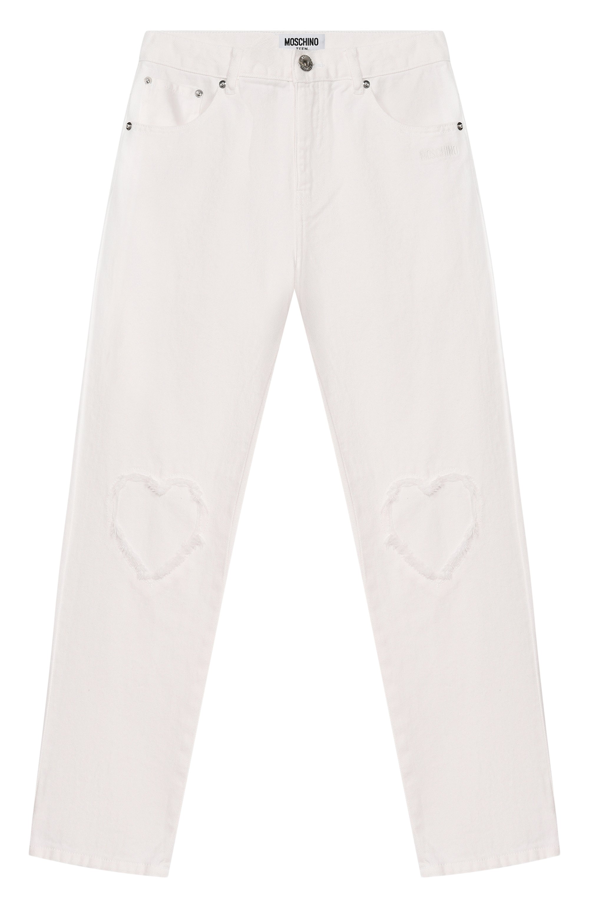 Джинсы MOSCHINO белого цвета по цене 26600 руб., арт. HDP074/LSC00, фото 1 Джинсы MOSCHINO, арт. HDP074/LSC00, фото 1
