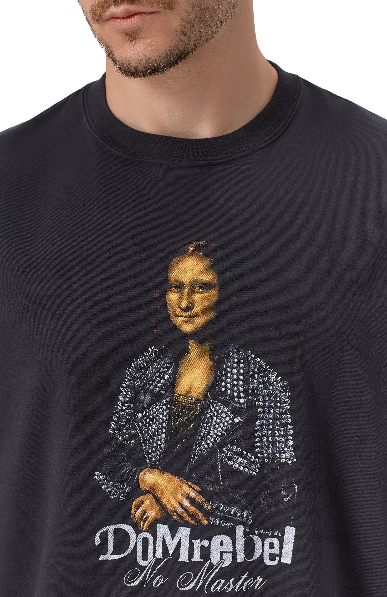Хлопковая футболка DOMREBEL черного цвета по цене 22100 руб., арт. M SHE IS HER/T-SHIRT, фото 5 Хлопковая футболка DOMREBEL, арт. M SHE IS HER/T-SHIRT, фото 5