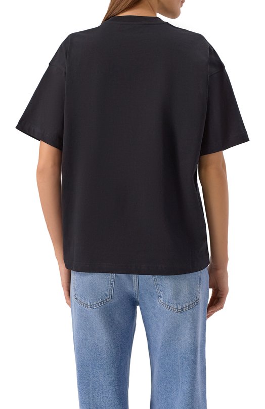 Хлопковая футболка Moschino V0703/0541 Чёрный  V0703/0541 Фото 4