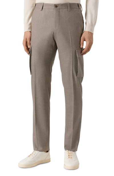 Шерстяные брюки-карго CORNELIANI, арт. 264L02-2618111, фото 3