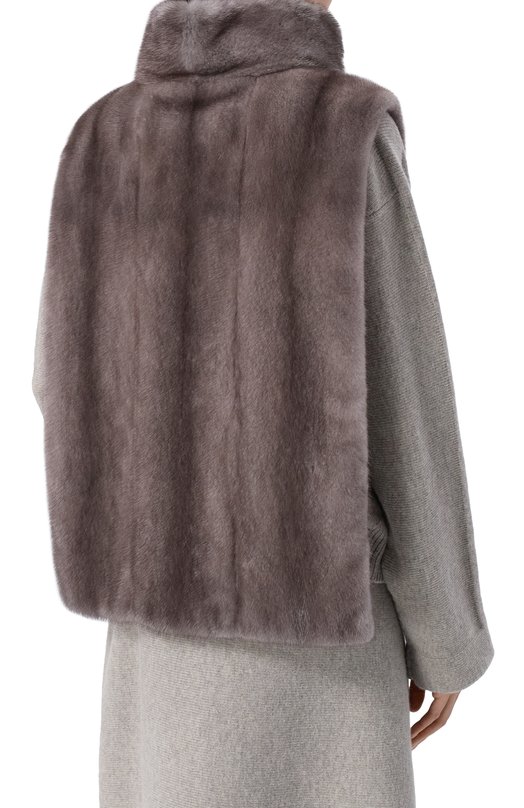 Жилет из норки MVST M012/MINK IRIS Серый  M012/MINK IRIS Фото 4