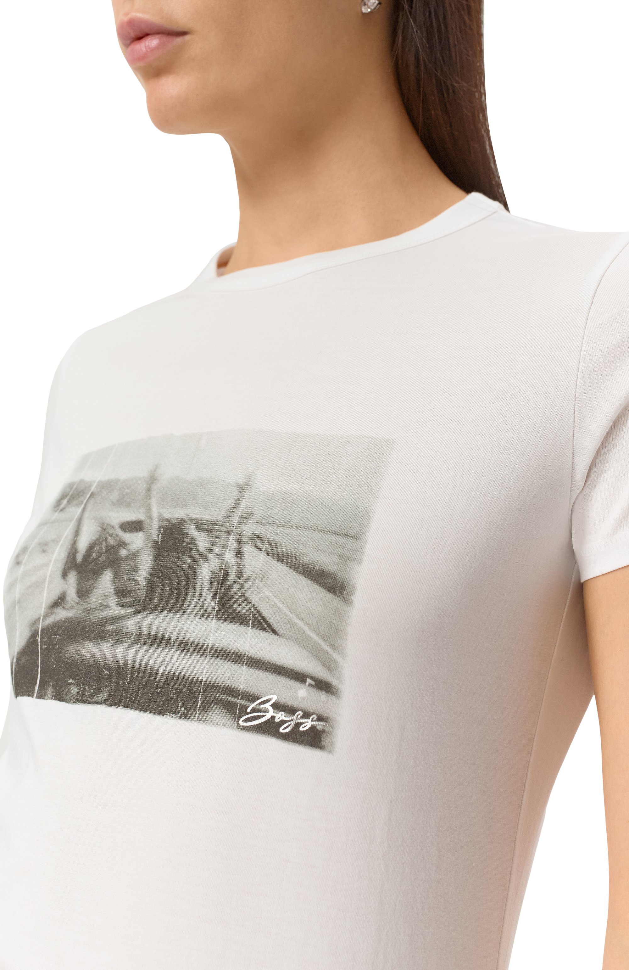 Хлопковая футболка BOSS ORANGE, арт. 50541264, фото 5