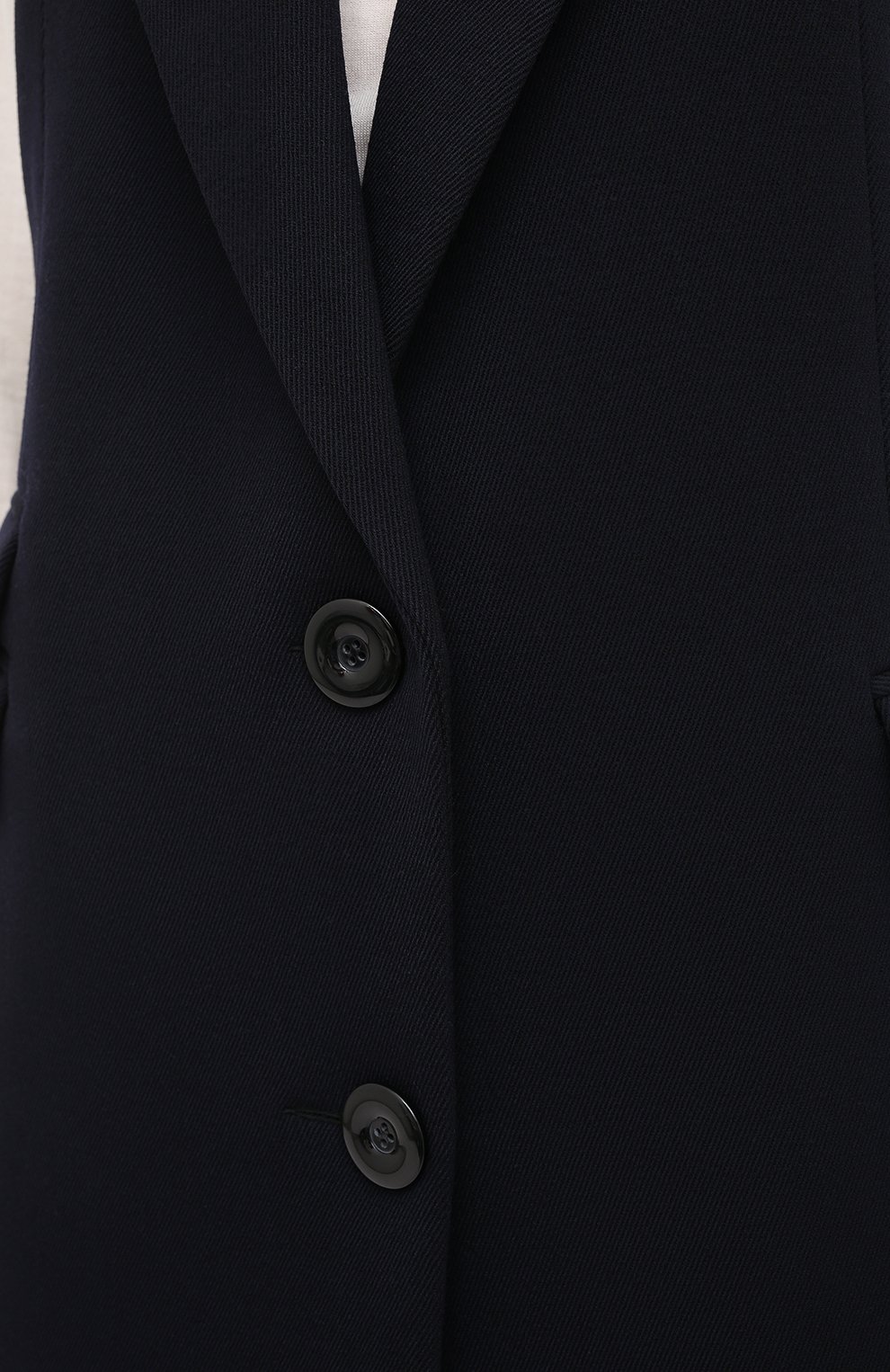 Шерстяной жилет JM STUDIO синего цвета по цене 47950 руб., арт. FW202118, фото 5 Шерстяной жилет JM STUDIO, арт. FW202118, фото 5