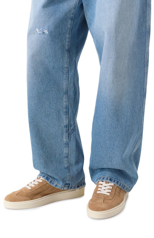 Замшевые кеды Rider Dsquared2 SNM0470/01503520 Бежевый  SNM0470/01503520 Фото 3