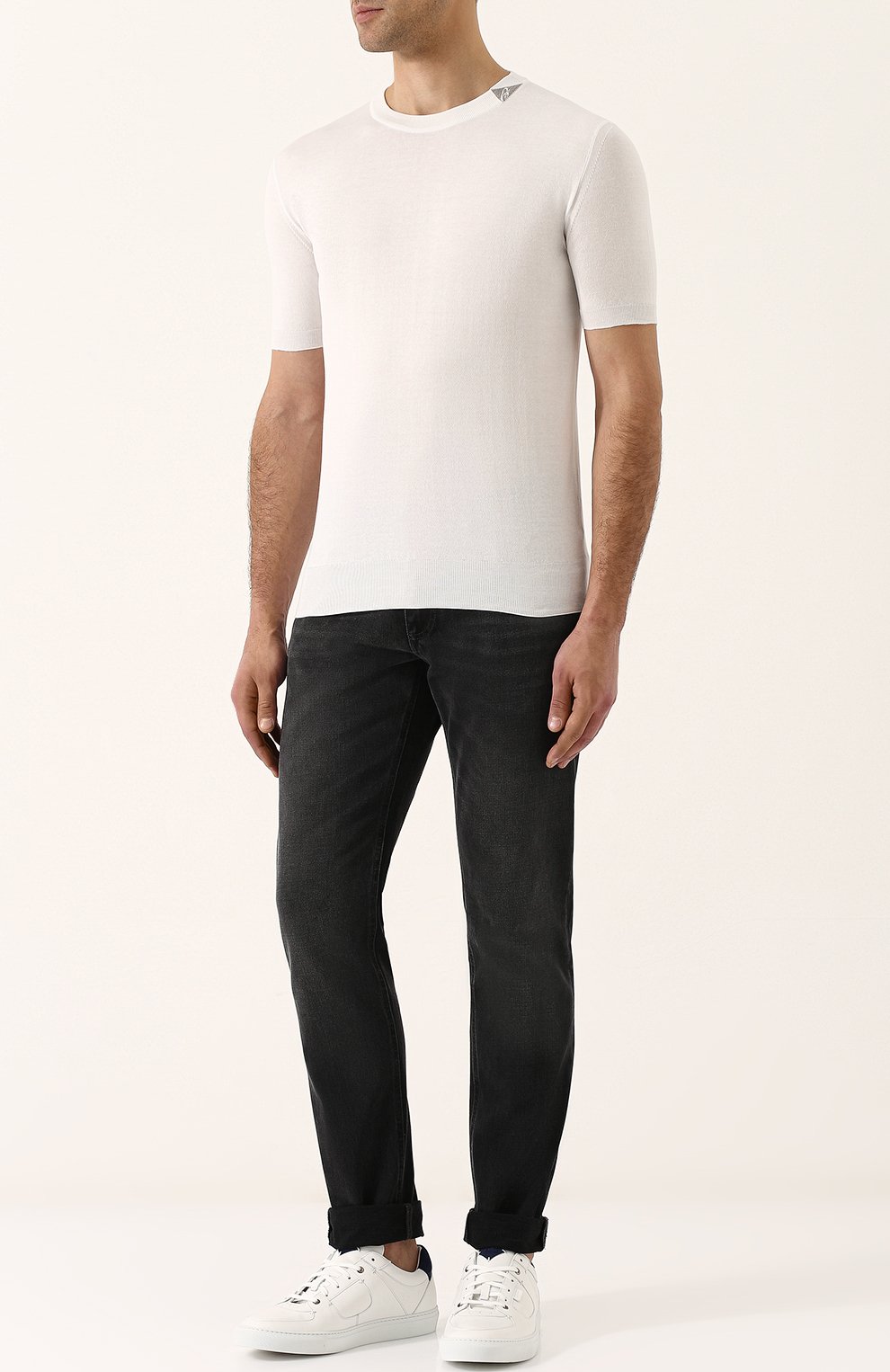 Хлопковый джемпер тонкой вязки с короткими рукавами BRIONI, арт. UMR00L/P7K02, фото 2