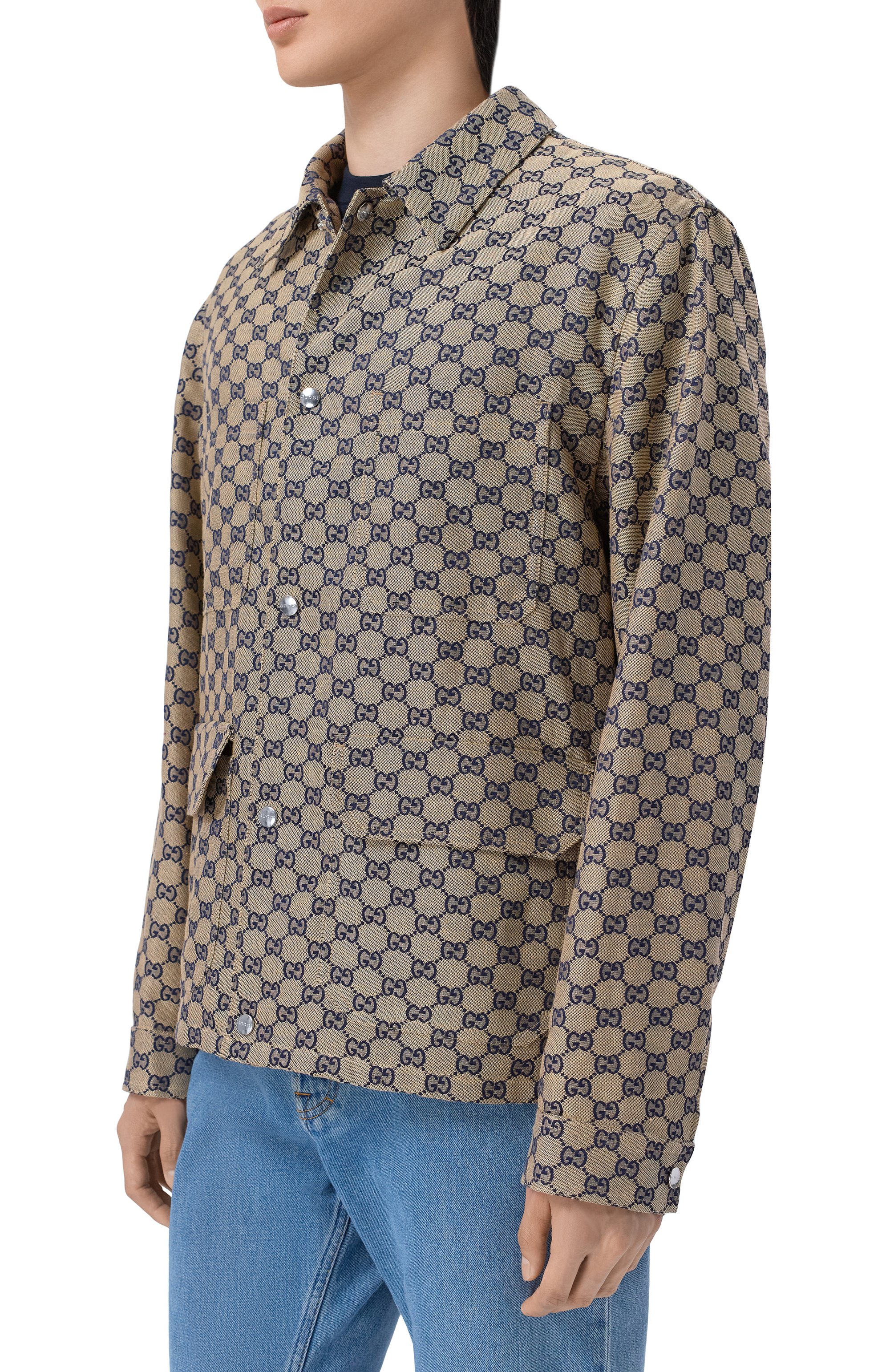 Льняная куртка-рубашка GUCCI, арт. 784252/ZAM7G, фото 3
