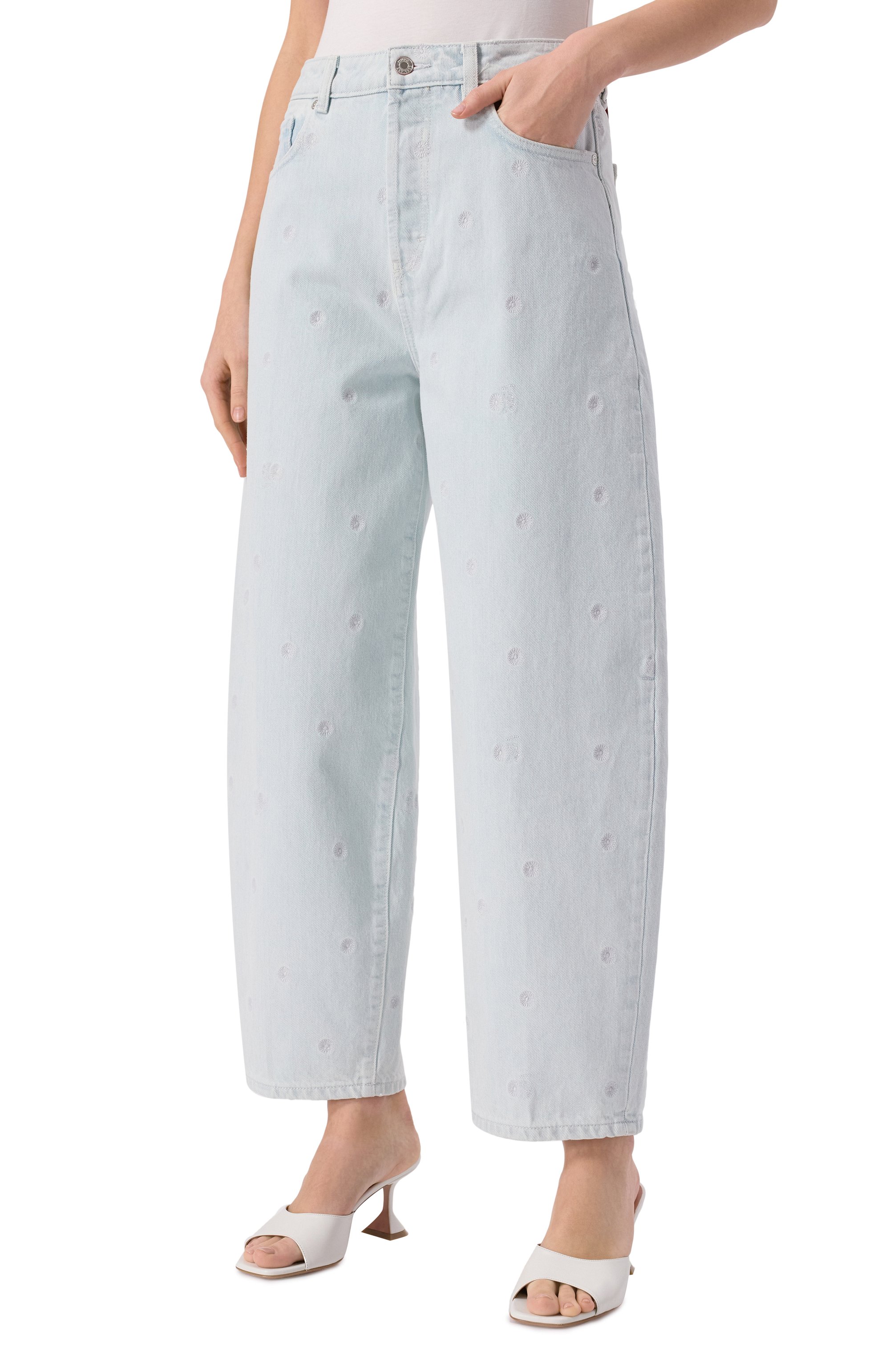 Джинсы HUGO голубого цвета по цене 22450 руб., арт. 50535135, фото 3 Джинсы HUGO, арт. 50535135, фото 3