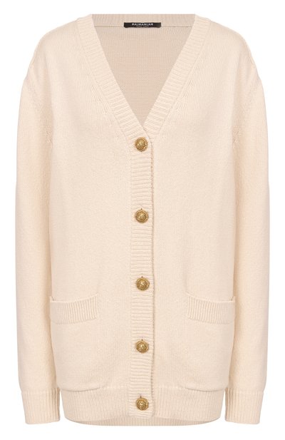 Женский кардиган из хлопка и кашемира BALMAIN, арт. GF0K0003/KJ83