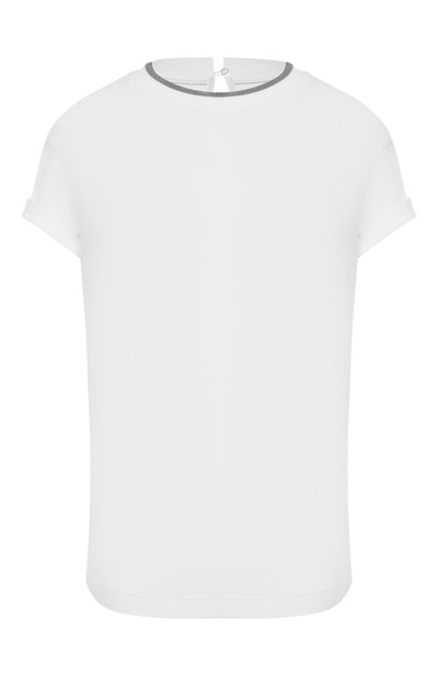 Женский хлопковый топ BRUNELLO CUCINELLI, арт. MPT18BD200