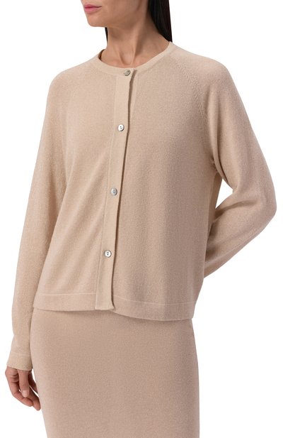 Кардиган из хлопка и кашемира FTC бежевого цвета по цене 34300 руб., арт. 00984-0320, фото 3 Кардиган из хлопка и кашемира FTC, арт. 00984-0320, фото 3