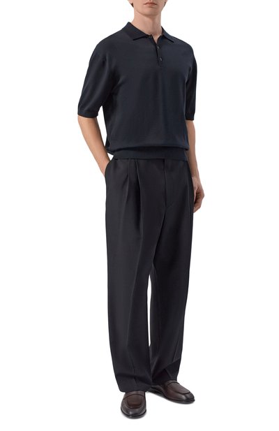 Хлопковое поло LANEUS черного цвета по цене 26650 руб., арт. S6LAMAKP015, фото 2 Хлопковое поло LANEUS, арт. S6LAMAKP015, фото 2