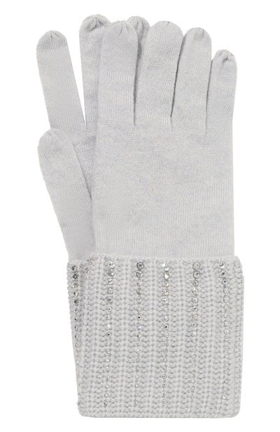 Кашемировые перчатки WILLIAM SHARP голубого цвета по цене 59950 руб., арт. A113-16, фото 1 Кашемировые перчатки WILLIAM SHARP, арт. A113-16, фото 1