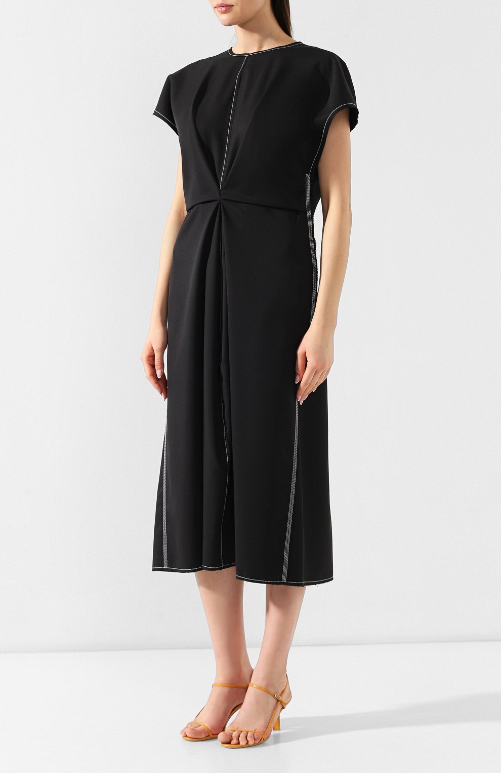 Платье-миди LOEWE черного цвета по цене 78950 руб., арт. S2196550FA, фото 3 Платье-миди LOEWE, арт. S2196550FA, фото 3