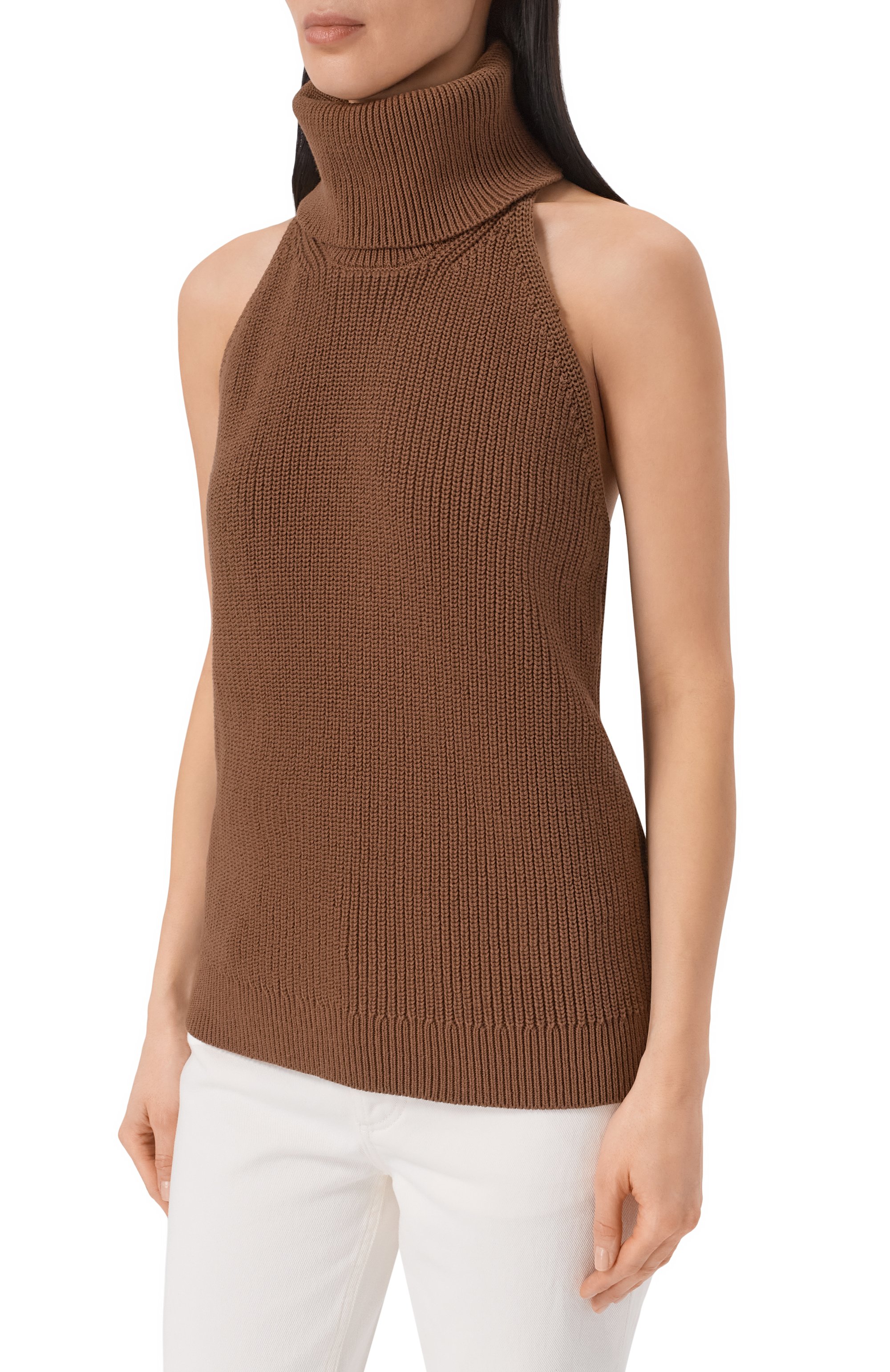 Хлопковый топ 12 STOREEZ коричневого цвета по цене 15000 руб., арт. 136412, фото 3 Хлопковый топ 12 STOREEZ, арт. 136412, фото 3