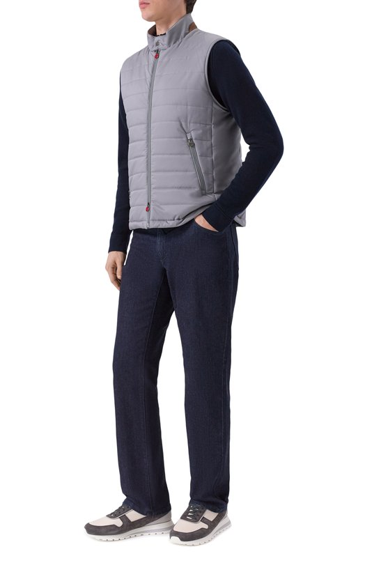Утепленный жилет Kiton UW2195V0422H08/48-60 Серый  UW2195V0422H08/48-60 Фото 2