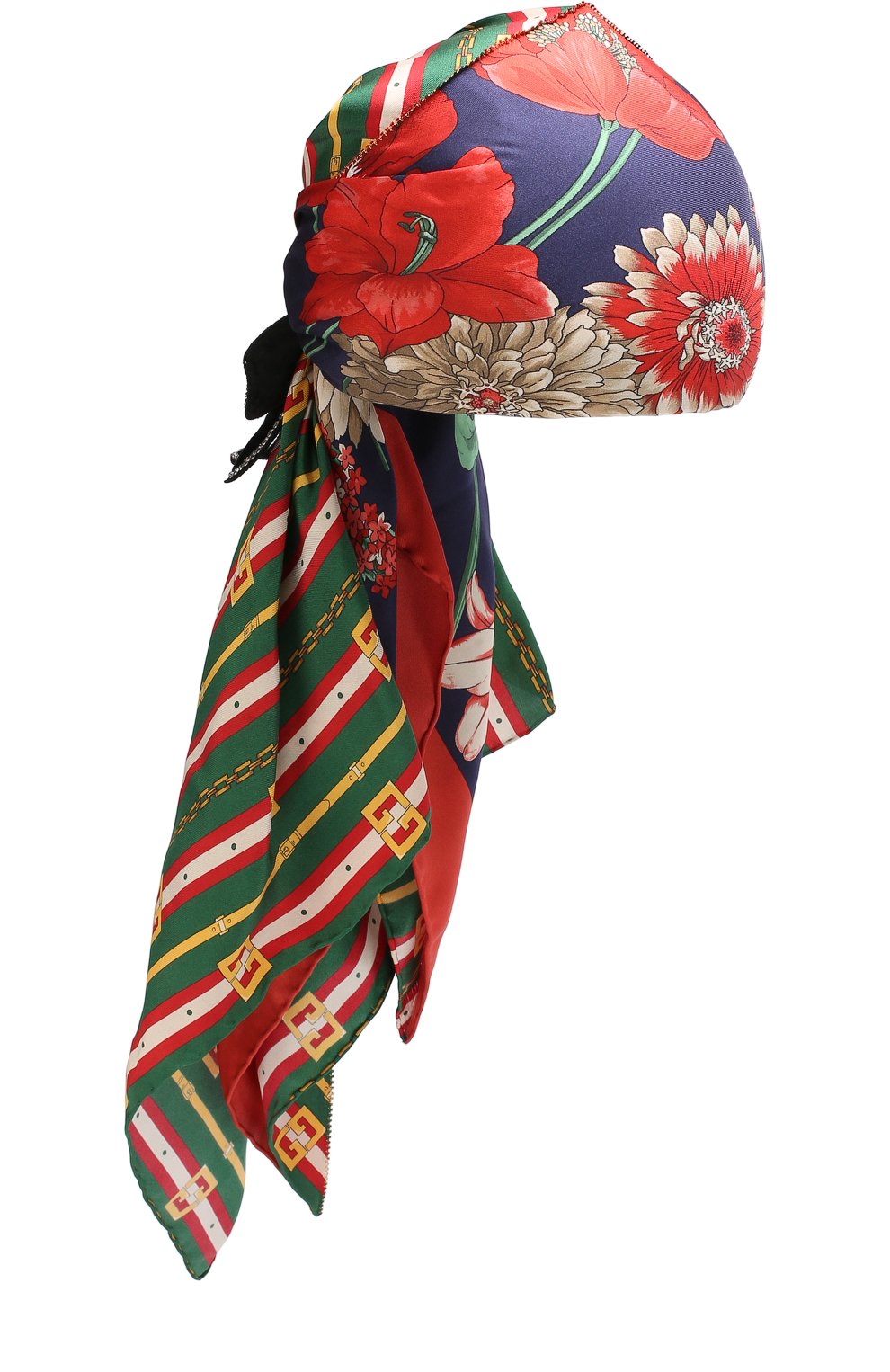 Шелковый тюрбан с принтом и декоративным бантом GUCCI, арт. 523902/3G288, фото 1