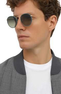 Женские солнцезащитные очки RAY-BAN зеленого цвета, арт. 3447JM-9196BH | Фото 3 (Кросс-КТ: С/з-унисекс; Региональные ограничения белый список (Axapta Mercury): RU; Тип очков: С/з; Очки форма: Круглые; Оптика Гендер: оптика-унисекс)