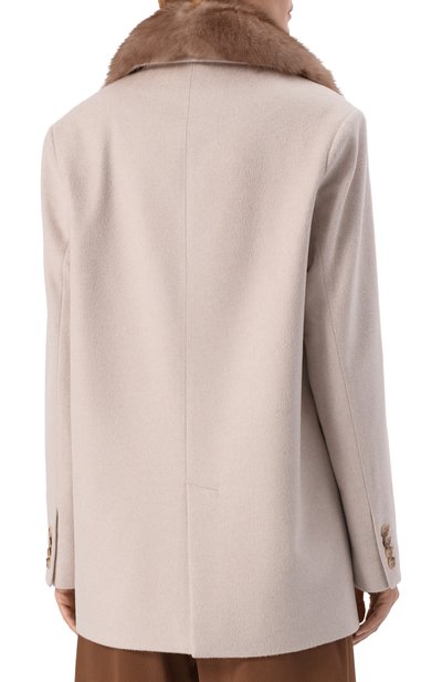 Кашемировое полупальто с отделкой из соболя MVST, арт. M25.1MW.C004/LC1588, фото 4