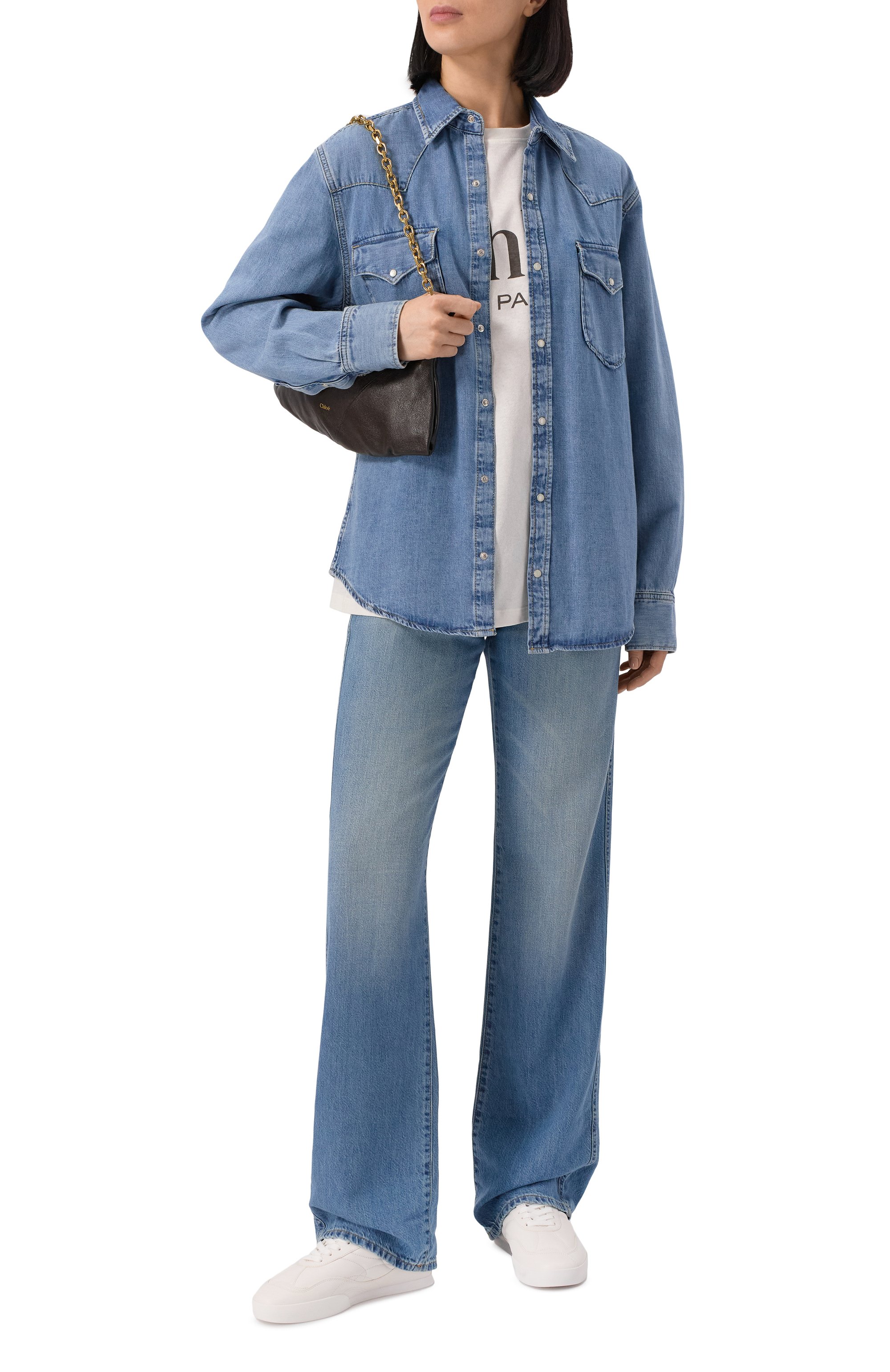 Кожаные кроссовки kick CHLOÉ, арт. CHC25S07IPN, фото 2