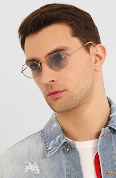 Женские солнцезащитные очки RAY-BAN голубого цвета, арт. 3547N-91310Y | Фото 3 (Кросс-КТ: С/з-унисекс; Региональные ограничения белый список (Axapta Mercury): Не проставлено, RU; Нос: Не проставлено; Тип очков: С/з; Статус проверки: Проверено, Проверена категория; Материал сплава: Проверено; Очки форма: Овальные; Оптика Гендер: оптика-унисекс)