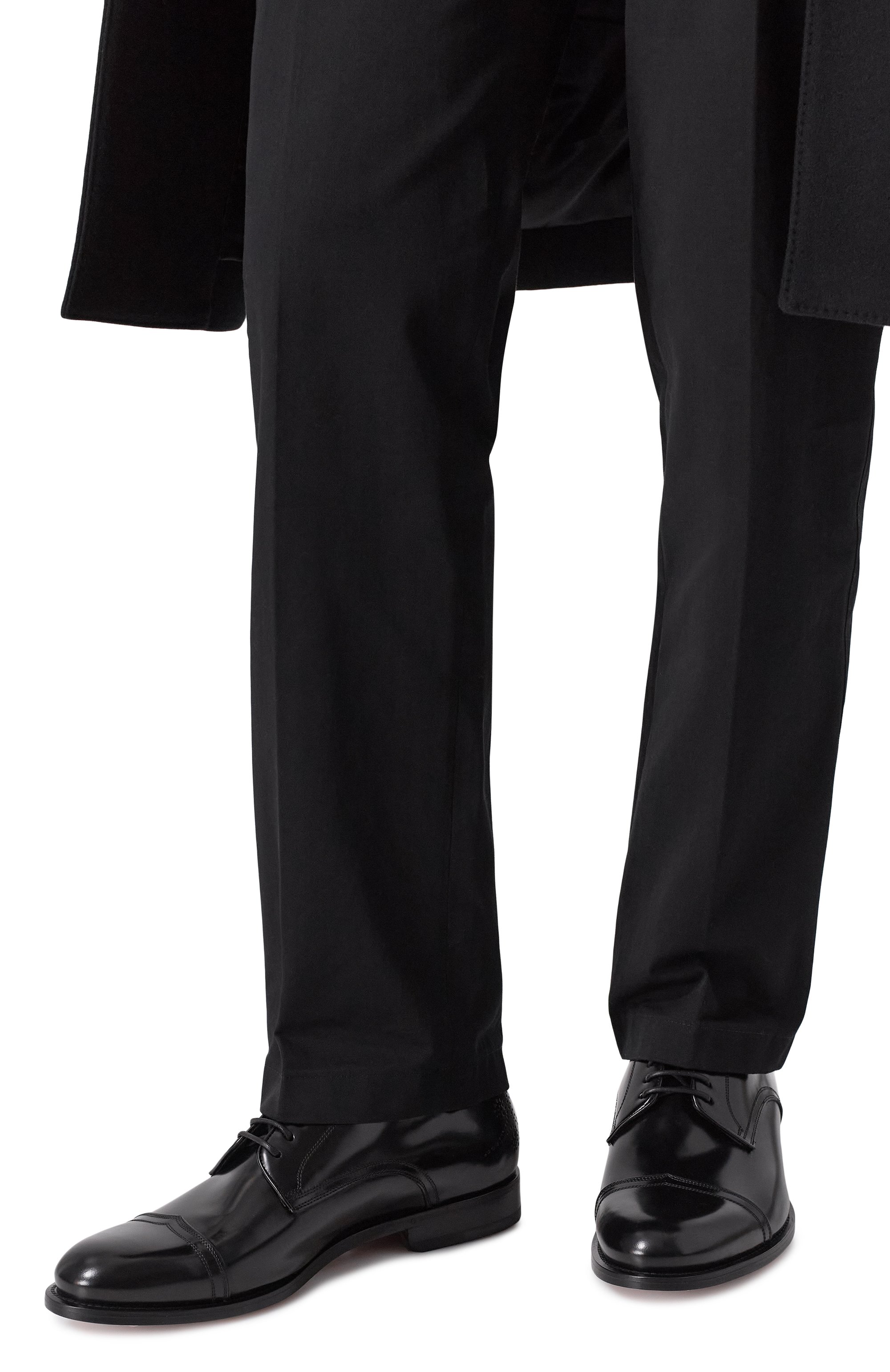 Кожаные дерби FERRAGAMO черного цвета по цене 130500 руб., арт. 027975/773610, фото 3 Кожаные дерби FERRAGAMO, арт. 027975/773610, фото 3