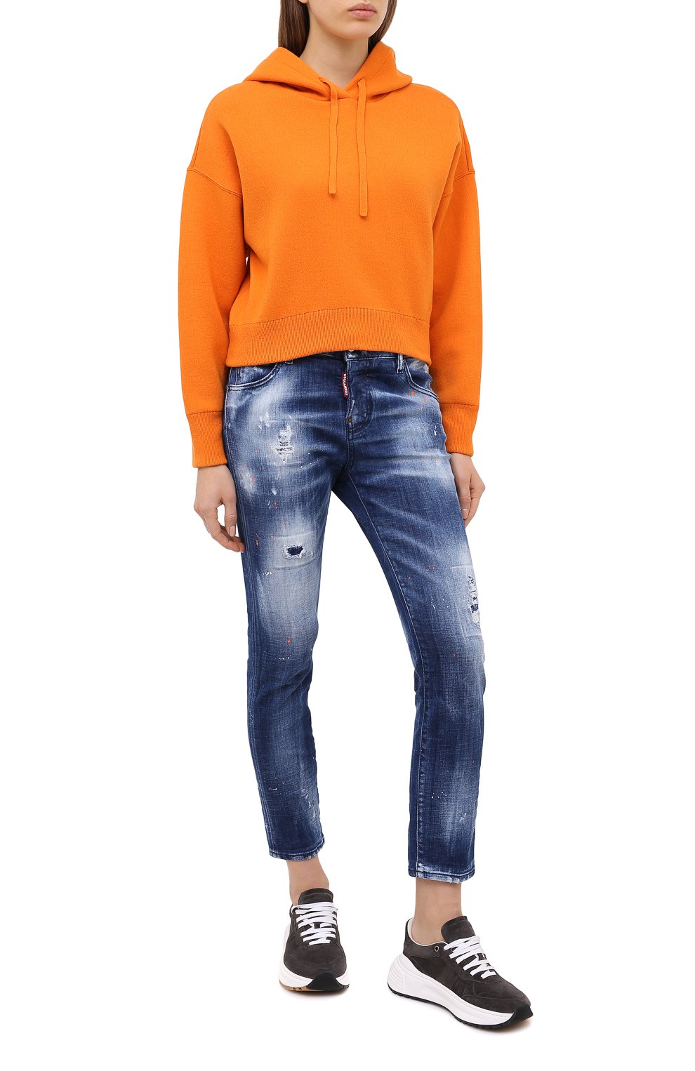 Джинсы DSQUARED2 синего цвета по цене 62150 руб., арт. S75LB0359/S30342, фото 2 Джинсы DSQUARED2, арт. S75LB0359/S30342, фото 2