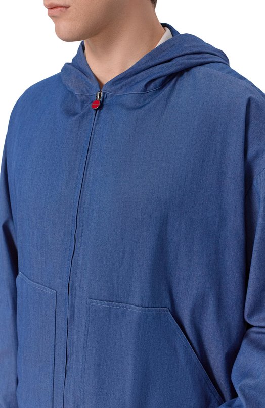 Хлопковая куртка Kiton UMC015H0922702_4XL-8XL Синий  UMC015H0922702_4XL-8XL Фото 5