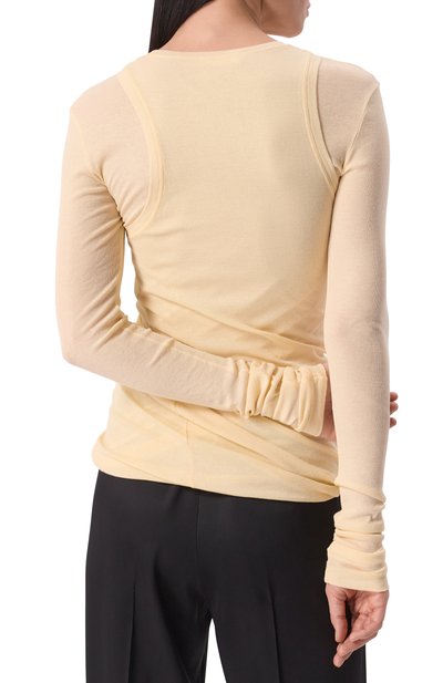 Хлопковый лонгслив JIL SANDER, арт. J02NH0012/J20249, фото 4