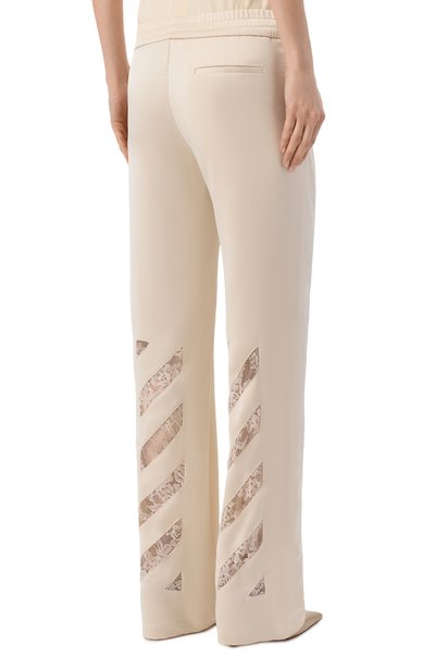 Брюки OFF-WHITE кремового цвета по цене 99500 руб., арт. 2FH00650B, фото 4 Брюки OFF-WHITE, арт. 2FH00650B, фото 4