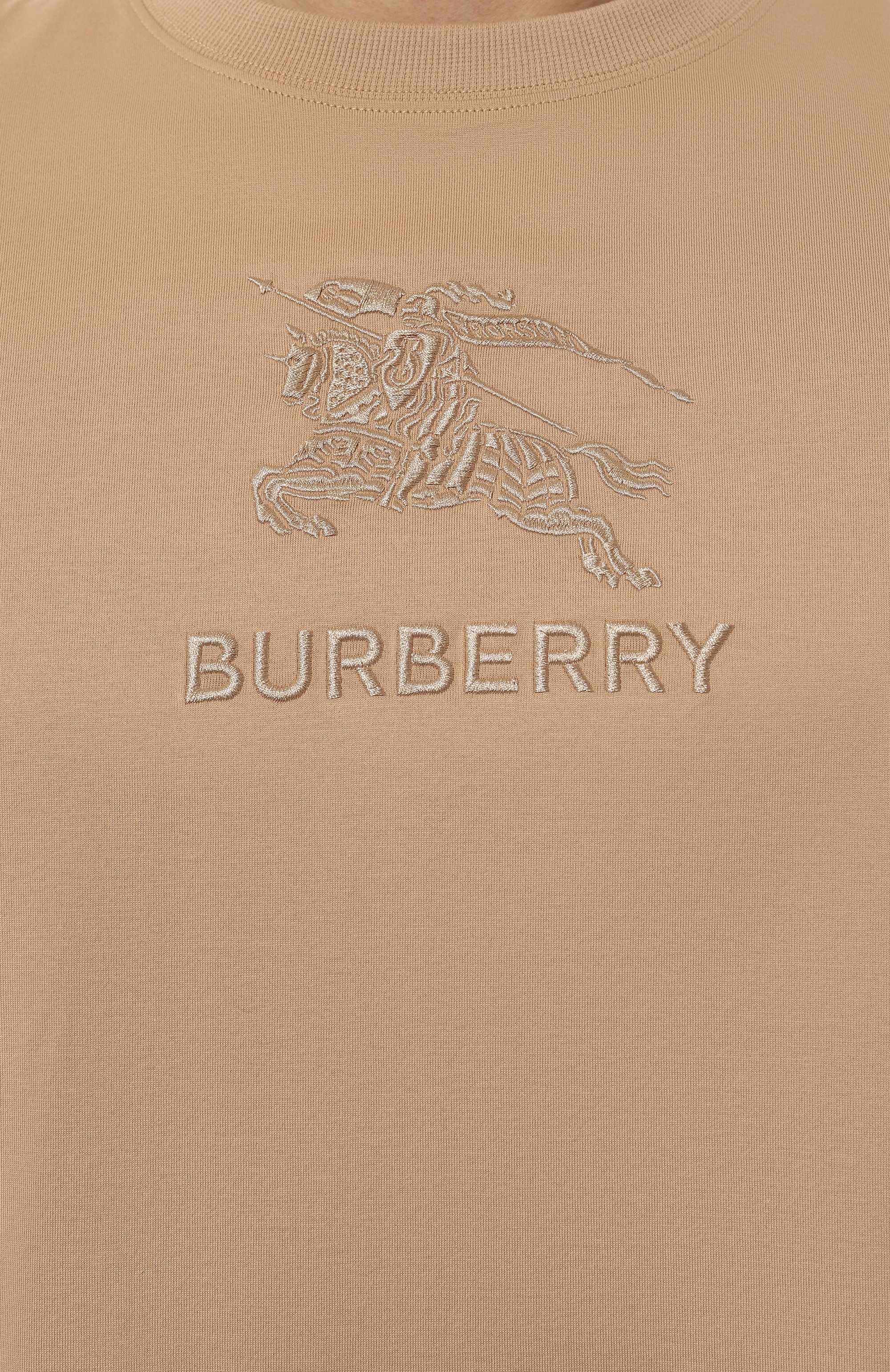 Хлопковая футболка BURBERRY, арт. 8072749, фото 5