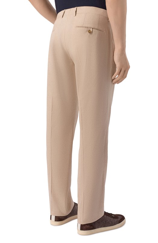 Брюки из шерсти и хлопка Andrea Campagna SC/1/GB1866 Бежевый  SC/1/GB1866 Фото 4