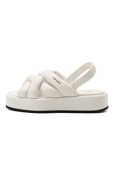 Кожаные сандалии PRADA, арт. 1XZ747-038-F0009-035, фото 4