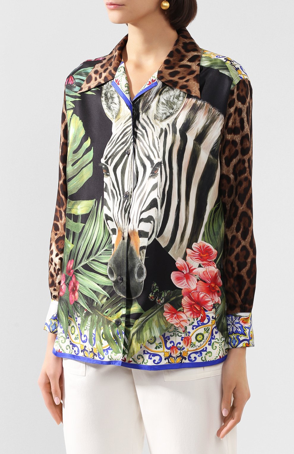 Шелковая блузка DOLCE & GABBANA, арт. F5N12T/GDV21, фото 3