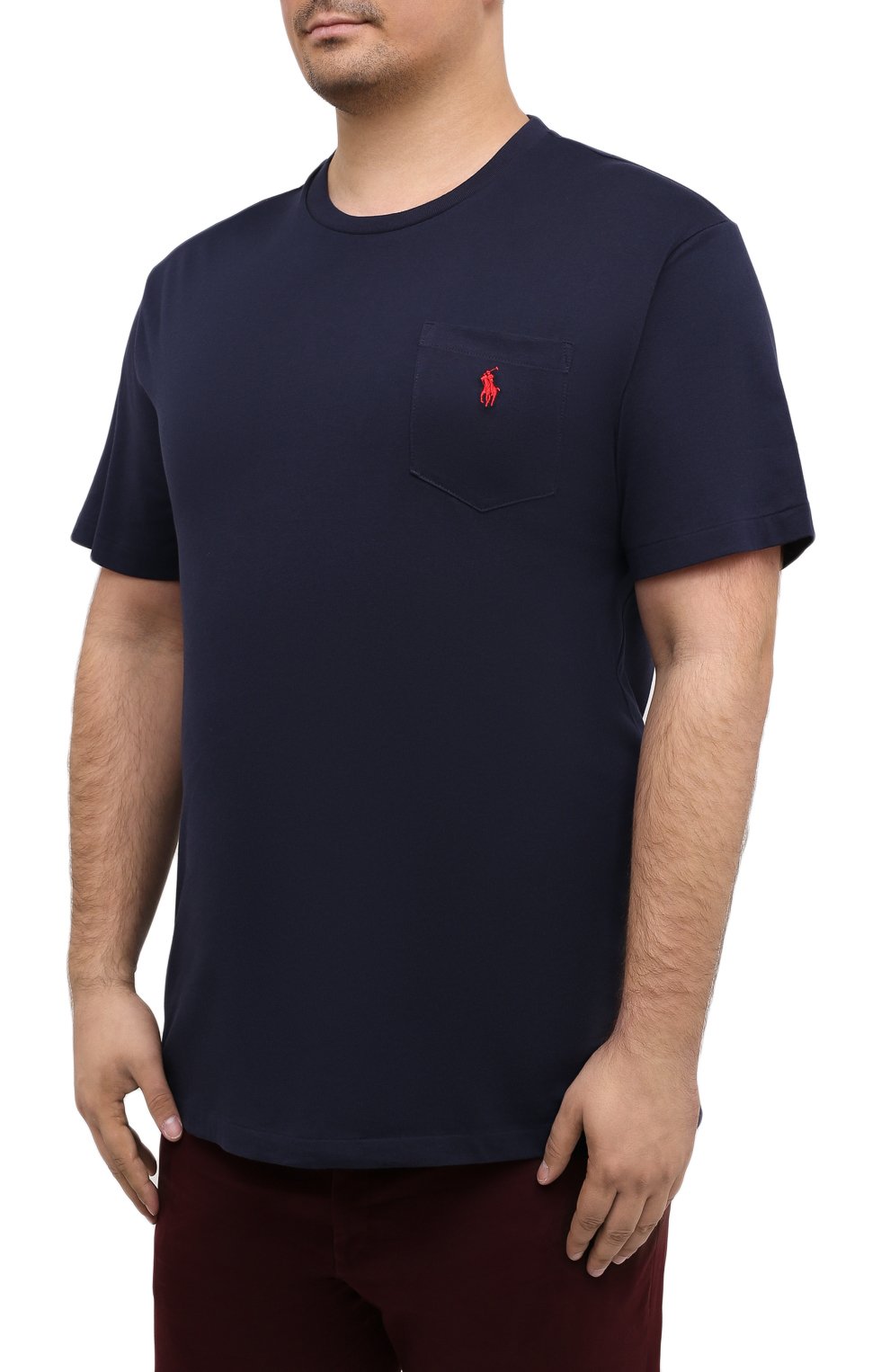 Хлопковая футболка POLO RALPH LAUREN синего цвета по цене 8195 руб., арт. 711548533/PRL BS, фото 3 Хлопковая футболка POLO RALPH LAUREN, арт. 711548533/PRL BS, фото 3